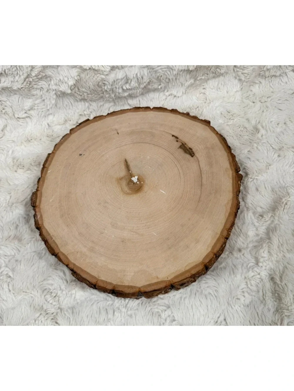Basswood Country Roads round rustic wood slice